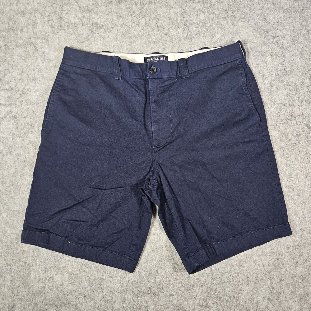 J.Crew Mercantile Flex Mens Navy Flat Front Chino Pants Preppy Golf Summer Sz 33